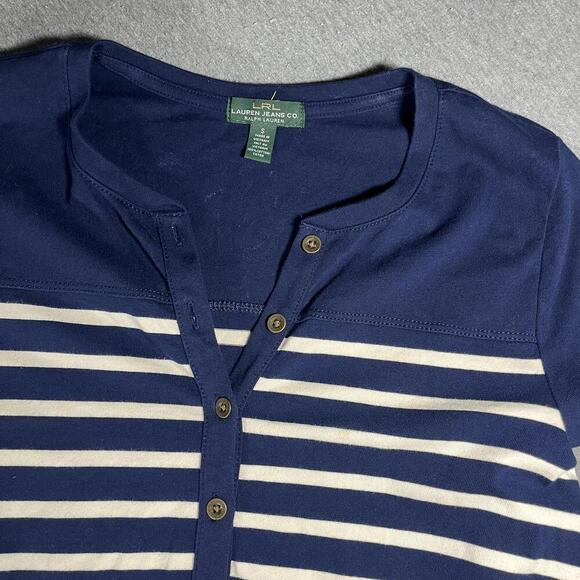 LRL Ralph Lauren Small Tie Waist Shirt Dress Mini Sailor Lauren Jeans Co - Picture 3 of 9